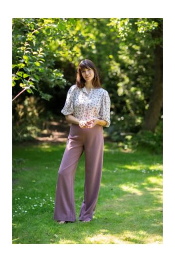 Marlene Broek Garbardine Lila